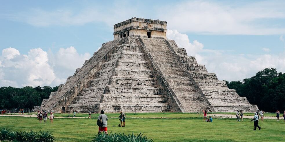 Vista de turista en Chichen Itzá